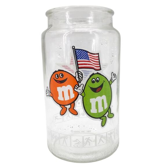 1984 Olympics M&Msglass jar 80s 1980s vintage - Picture 2 of 4